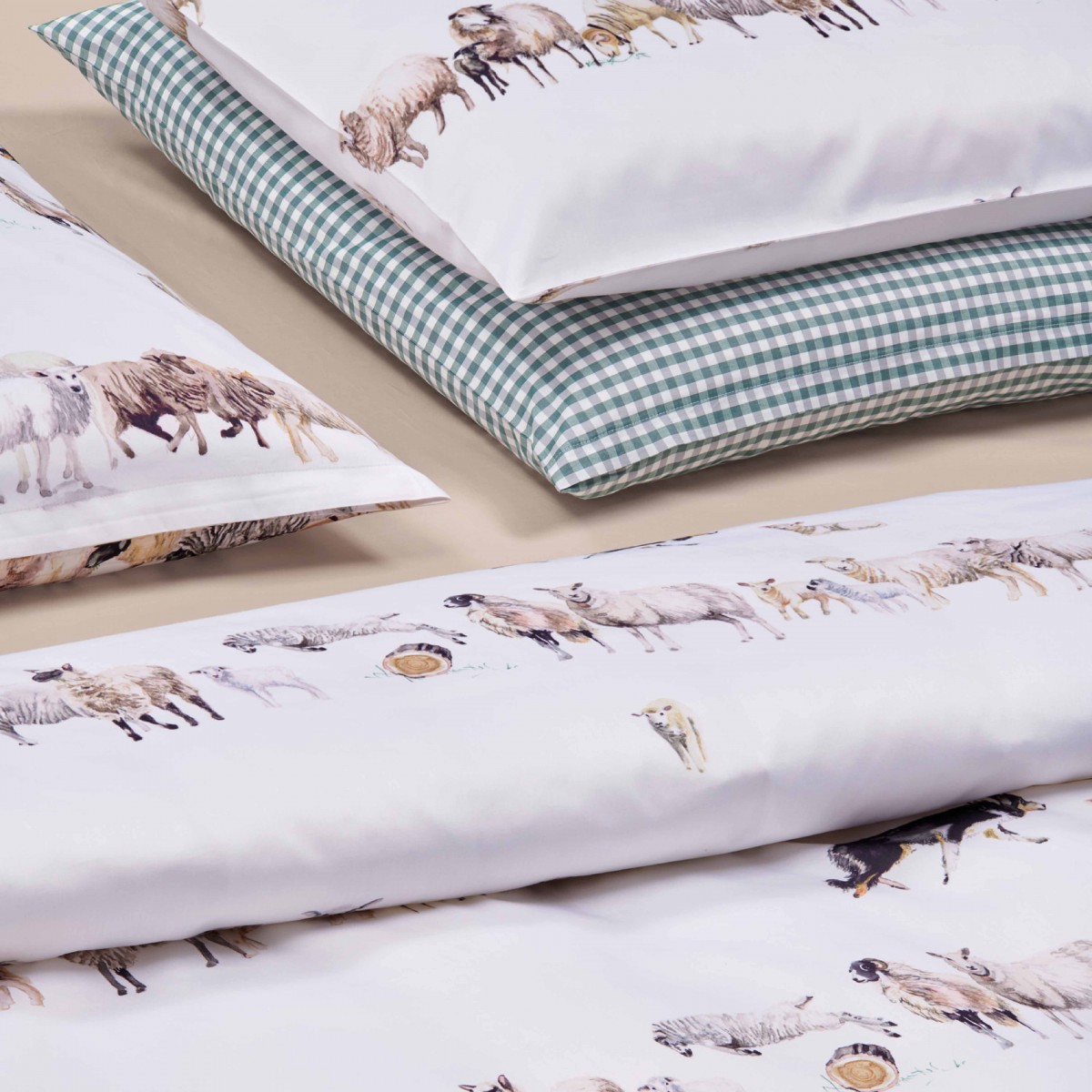 Bed set Christian Fischbacher SATIN COUNTING SHEEP